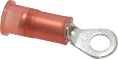 3M - 22-18 AWG Partially Insulated Crimp Connection Circular Ring Terminal - #6 Stud, Copper Contact - Makers Industrial Supply