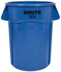 Rubbermaid - 44 Gal Blue Round Trash Can - Polyethylene, 31-1/2" High - Makers Industrial Supply