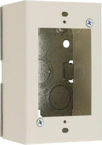 Wiremold - 1 Gang, (2) 1/2" Knockouts, Steel Rectangle Device Box - 4-5/8" Overall Height x 2-7/8" Overall Width x 1-3/4" Overall Depth - Makers Industrial Supply