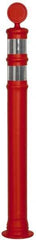 PRO-SAFE - 42" High x 4" Wide Reflective Delineator Post - Plastic, 2 Lbs, Fluorescent Orange - Makers Industrial Supply