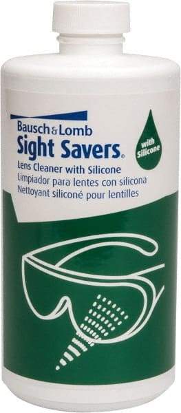 Bausch & Lomb - 16 Ounce Antifog and Antistatic, Silicone Lens Cleaning Solution - Pump not Included - Makers Industrial Supply