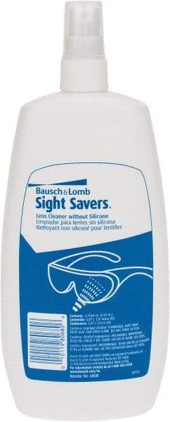 Bausch & Lomb - 16 Ounce Antifog and Antistatic, Nonsilicone Lens Cleaning Solution and Pump - Pump Spray - Makers Industrial Supply