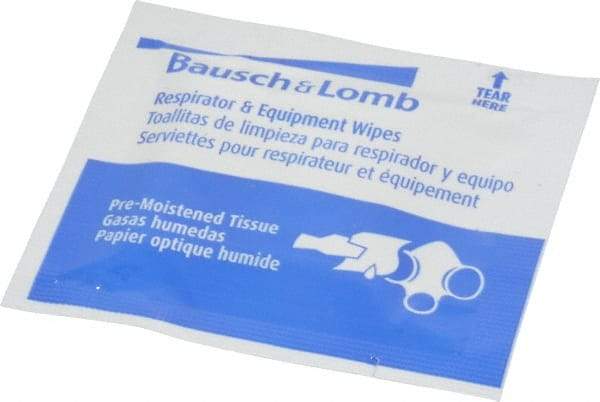 Bausch & Lomb - Facepiece Alcohol-Free Wipes - 8" Long x 5" Wide - Makers Industrial Supply