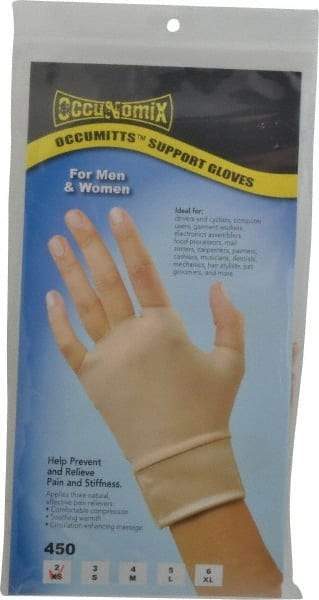 OccuNomix - Size XS, Nylon and Spandex Hand Support - Knuckle Size 2 Inch, Left or Right, Beige - Makers Industrial Supply