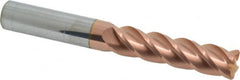 Accupro - 1/2", 4 Flute, Single End, Solid Carbide, 0.06" Corner Radius End Mill - 4" OAL, 40° Helix, Right Hand Flute, 2" LOC, Right Hand Cut - Makers Industrial Supply