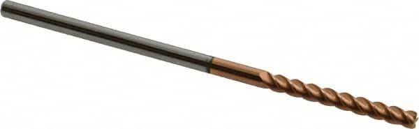 Accupro - 1/8" Diam 4 Flute Solid Carbide 0.015" Corner Radius End Mill - Makers Industrial Supply