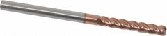 Accupro - 3/16", 4 Flute, Single End, Solid Carbide, 0.03" Corner Radius End Mill - 3" OAL, 40° Helix, Right Hand Flute, 1-1/8" LOC, Right Hand Cut - Makers Industrial Supply