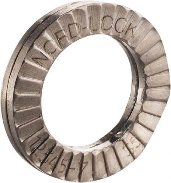 Nord-Lock - 3/4", 1.218" OD, Uncoated, Stainless Steel Wedge Lock Washer - Grade 316L, 0.782 to 0.798" ID - Makers Industrial Supply