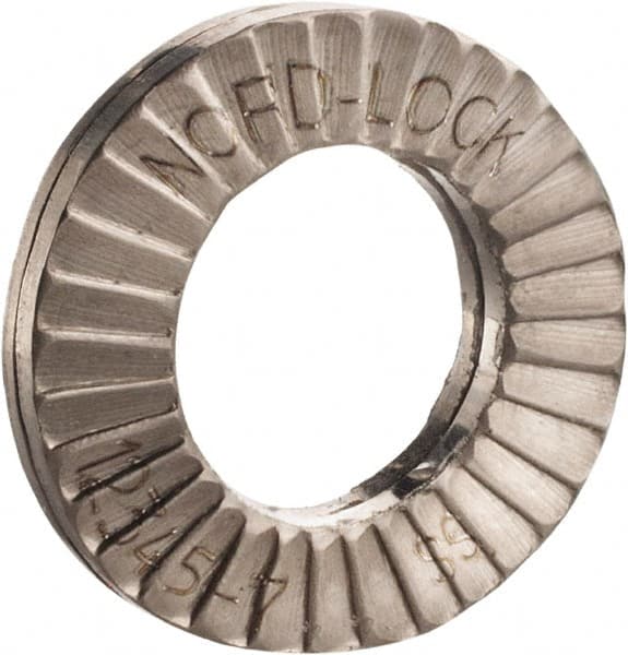 Nord-Lock - 5/8", 1.218" OD, Uncoated, Stainless Steel Wedge Lock Washer - Grade 316L, 0.662 to 0.678" ID - Makers Industrial Supply