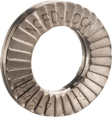 Nord-Lock - 3/8", Uncoated, Stainless Steel Wedge Lock Washer - Grade 316L, 0.406 to 0.414" ID - Makers Industrial Supply