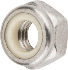 Value Collection - M10x1.50 Metric Coarse 18-8 & Austenitic Grade A2 Hex Lock Nut with Nylon Insert - 10mm High, Uncoated - Makers Industrial Supply