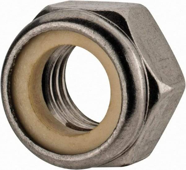 Value Collection - M12x1.75 Metric Coarse 18-8 & Austenitic Grade A2 Hex Lock Nut with Nylon Insert - 12mm High, Uncoated - Makers Industrial Supply