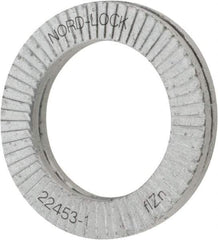 Nord-Lock - 5/8", Zinc Flake, Steel Wedge Lock Washer - Grade 2, 0.662 to 0.678" ID - Makers Industrial Supply