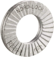 Nord-Lock - 5/16", Zinc Flake, Steel Wedge Lock Washer - Grade 2, 0.336 to 0.344" ID - Makers Industrial Supply