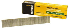 Stanley Bostitch - 18 Gauge 3/4" Long Brad Nails for Power Nailers - Steel, Galvanized Finish, Brad Head, Chisel Point - Makers Industrial Supply