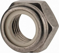 Value Collection - M16x2.00 Metric Coarse 18-8 & Austenitic Grade A2 Hex Lock Nut with Nylon Insert - 16mm High, Uncoated - Makers Industrial Supply