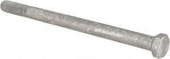 Value Collection - 3/8-16 UNC, 5-1/2" Length Under Head Hex Head Cap Screw - Partially Threaded, Grade 5 Steel, Hot Dipped Galvanized Finish, 9/16" Hex - Makers Industrial Supply