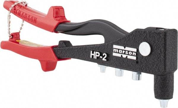 Marson - Right Angle Head Hand Riveter - 3/16" Rivet Capacity - Makers Industrial Supply