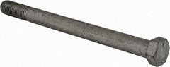 Value Collection - 7/16-14 UNC, 5-1/2" Length Under Head Hex Head Cap Screw - Partially Threaded, Grade 5 Steel, Hot Dipped Galvanized Finish, 5/8" Hex - Makers Industrial Supply