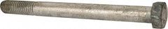 Value Collection - 1/2-13 UNC, 5-1/2" Length Under Head Hex Head Cap Screw - Partially Threaded, Grade 5 Steel, Hot Dipped Galvanized Finish, 3/4" Hex - Makers Industrial Supply