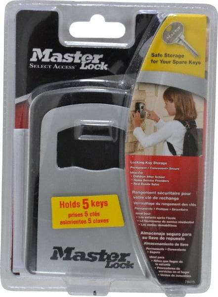 Master Lock - 3-3/8" Wide x 4-5/8" Overall Height, Set-Your-Own Combination, Wall Mount Key Safe - Zinc Lock Body Finish - Makers Industrial Supply