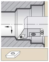 Kennametal - Series Screw-On, Right Hand Cut, 40mm Min Bore Diam, Boring Cartridge - 0.551" Back of Bar to Cutting Edge, DP.. Insert, 1.97" OAL, 3° Lead Angle - Makers Industrial Supply