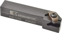 Kennametal - Internal/External Thread, Left Hand Cut, 3/4" Shank Width x 3/4" Shank Height Indexable Threading Toolholder - 4" OAL, N.3L Insert Compatibility, NS Toolholder, Series Top Notch - Makers Industrial Supply