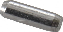 Made in USA - 1/16" Diam x 3/16" Pin Length 416 Stainless Steel Precision Dowel Pin - Passivated Finish, C 36-42 Hardness, 2 Beveled End - Makers Industrial Supply