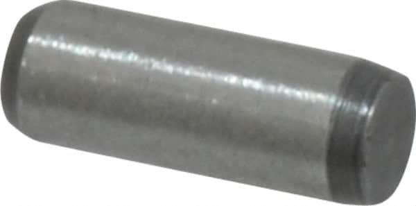 Made in USA - 3/32" Diam x 1/4" Pin Length 416 Stainless Steel Precision Dowel Pin - Passivated Finish, C 36-42 Hardness, 2 Beveled End - Makers Industrial Supply