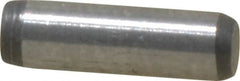 Made in USA - 3/32" Diam x 5/16" Pin Length 416 Stainless Steel Precision Dowel Pin - Passivated Finish, C 36-42 Hardness, 2 Beveled End - Makers Industrial Supply