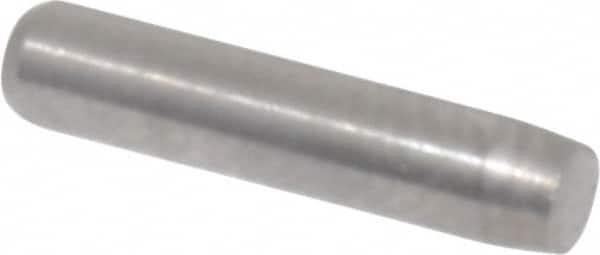 Made in USA - 3/32" Diam x 7/16" Pin Length 416 Stainless Steel Precision Dowel Pin - Passivated Finish, C 36-42 Hardness, 2 Beveled End - Makers Industrial Supply