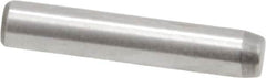 Made in USA - 3/32" Diam x 1/2" Pin Length 416 Stainless Steel Precision Dowel Pin - Passivated Finish, C 36-42 Hardness, 2 Beveled End - Makers Industrial Supply