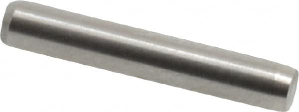 Made in USA - 3/32" Diam x 9/16" Pin Length 416 Stainless Steel Precision Dowel Pin - Passivated Finish, C 36-42 Hardness, 2 Beveled End - Makers Industrial Supply