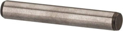 Made in USA - 3/32" Diam x 5/8" Pin Length 416 Stainless Steel Precision Dowel Pin - Passivated Finish, C 36-42 Hardness, 2 Beveled End - Makers Industrial Supply