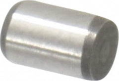 Made in USA - 1/8" Diam x 3/16" Pin Length 416 Stainless Steel Precision Dowel Pin - Passivated Finish, C 36-42 Hardness, 2 Beveled End - Makers Industrial Supply