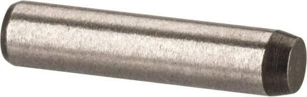 Made in USA - 1/8" Diam x 9/16" Pin Length 416 Stainless Steel Precision Dowel Pin - Passivated Finish, C 36-42 Hardness, 2 Beveled End - Makers Industrial Supply