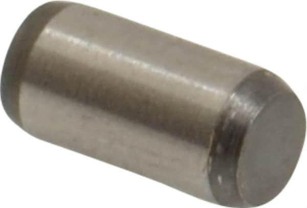 Made in USA - 5/32" Diam x 5/16" Pin Length 416 Stainless Steel Precision Dowel Pin - Passivated Finish, C 36-42 Hardness, 2 Beveled End - Makers Industrial Supply