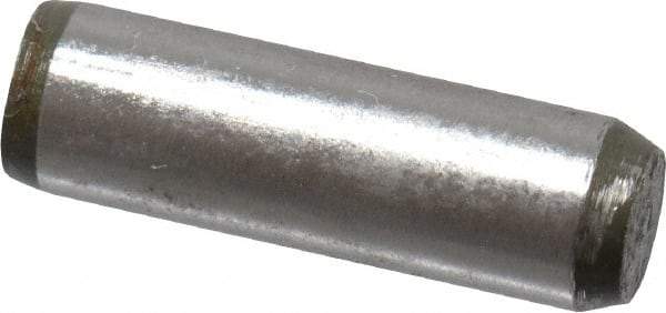 Made in USA - 5/32" Diam x 1/2" Pin Length 416 Stainless Steel Precision Dowel Pin - Passivated Finish, C 36-42 Hardness, 2 Beveled End - Makers Industrial Supply