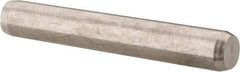 Made in USA - 3/16" Diam x 1-1/4" Pin Length 416 Stainless Steel Precision Dowel Pin - Passivated Finish, C 36-42 Hardness, 2 Beveled End - Makers Industrial Supply