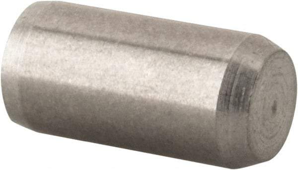 Made in USA - 3/16" Diam x 3/8" Pin Length 416 Stainless Steel Precision Dowel Pin - Passivated Finish, C 36-42 Hardness, 2 Beveled End - Makers Industrial Supply