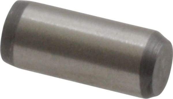 Made in USA - 3/16" Diam x 7/16" Pin Length 416 Stainless Steel Precision Dowel Pin - Passivated Finish, C 36-42 Hardness, 2 Beveled End - Makers Industrial Supply