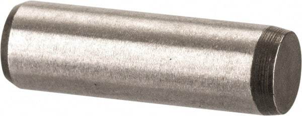 Made in USA - 3/16" Diam x 5/8" Pin Length 416 Stainless Steel Precision Dowel Pin - Passivated Finish, C 36-42 Hardness, 2 Beveled End - Makers Industrial Supply