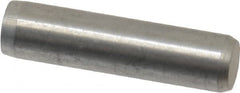 Made in USA - 1/4" Diam x 1" Pin Length 416 Stainless Steel Precision Dowel Pin - Passivated Finish, C 36-42 Hardness, 2 Beveled End - Makers Industrial Supply