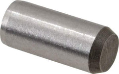 Made in USA - 1/4" Diam x 9/16" Pin Length 416 Stainless Steel Precision Dowel Pin - Passivated Finish, C 36-42 Hardness, 2 Beveled End - Makers Industrial Supply