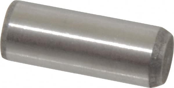 Made in USA - 3/8" Diam x 1" Pin Length 416 Stainless Steel Precision Dowel Pin - Passivated Finish, C 36-42 Hardness, 2 Beveled End - Makers Industrial Supply