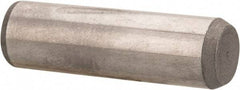 Made in USA - 3/8" Diam x 1-1/4" Pin Length 416 Stainless Steel Precision Dowel Pin - Passivated Finish, C 36-42 Hardness, 2 Beveled End - Makers Industrial Supply