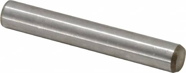 Made in USA - 3/8" Diam x 2-1/2" Pin Length 416 Stainless Steel Precision Dowel Pin - Passivated Finish, C 36-42 Hardness, 2 Beveled End - Makers Industrial Supply