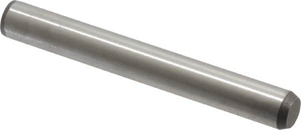 Made in USA - 3/8" Diam x 3" Pin Length 416 Stainless Steel Precision Dowel Pin - Passivated Finish, C 36-42 Hardness, 2 Beveled End - Makers Industrial Supply