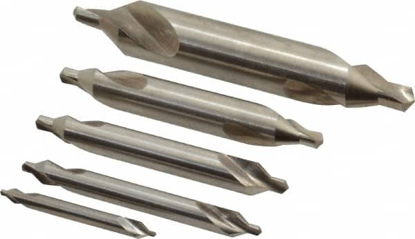 Keo - 5 Piece, #1 to 5, Plain Edge, Cobalt Combo Drill & Countersink Set - Makers Industrial Supply