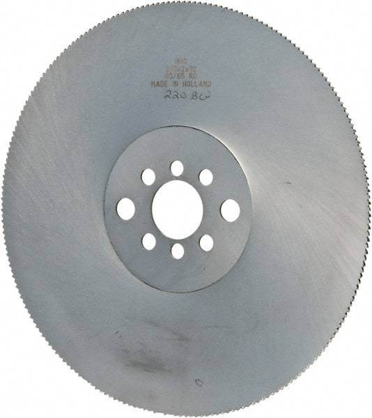 Kinkelder Saw - 225mm Blade Diam, 220 Teeth, High Speed Steel Cold Saw Blade - 32mm Arbor Hole Diam, 2mm Blade Thickness - Makers Industrial Supply